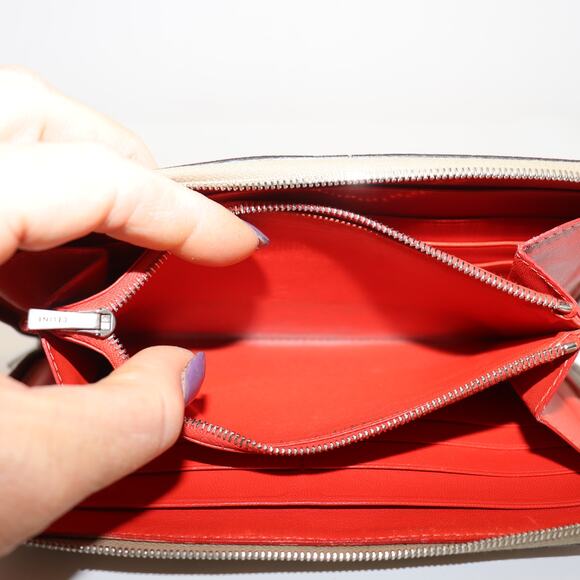 Celine Taupe Leather Zippy Wallet - Picture 7 of 9